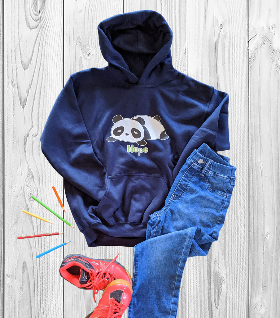 Nope Lazy Panda Youth Hoodie